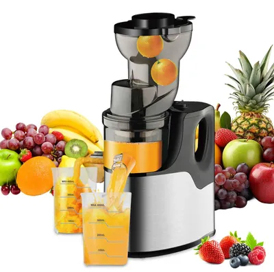 Produktbild von Cozyverge Entsafter Slow Juicer 75mm XXL 150W Edelstahl schwarz