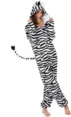 Produktbild von Zebra-Damenkostüm Karneval-Tierkostüm weiss-schwarz