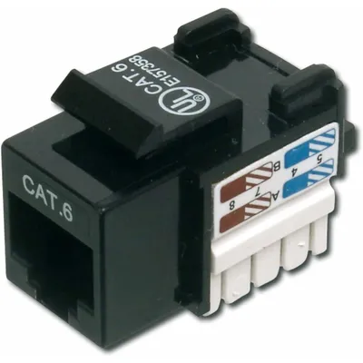 Image de Jack Keystone DIGITUS Cat6/RJ45->LSA/non blindé/classeE/noir