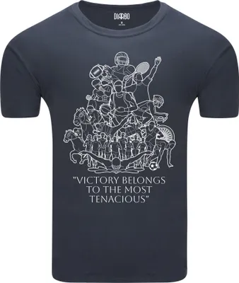 Produktbild von Diarbo Herren T-Shirt mit Sport Druck Die hartnäckigsten Spieler Dunkelgrau Gr.L