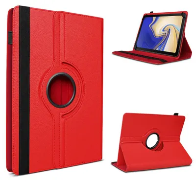 Produktbild von Tablet Tasche für Samsung Galaxy Tab S4 10.5 Hülle Schutzhülle Case 360° DrehbarFarben:Rot