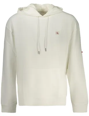 Produktbild von Stylisches Herren-Kapuzen-Sweatshirt Weiß mit Bauchtasche & Logo