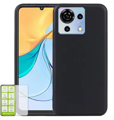 Produktbild von Für ZTE Blade V50 Vita Silikon TPU Case Schwarz 0,26 H9 Glas Handy Hülle Schutz