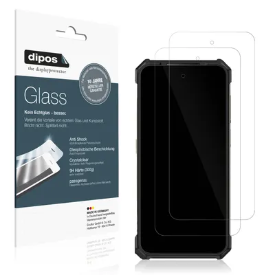 Produktbild von 2x Schutzfolie für Ulefone Armor 24 - Anti-Shock 9H Folie dipos Glass Kunststoffglas