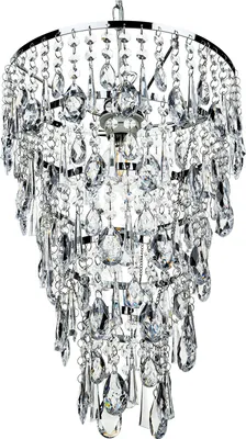 Produktbild von BELIANI Kronleuchter Silber Eisen mit Kristallen aus Acrylglas Wasserfalloptik Glamour Stil