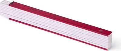 Produktbild von Metrie, Block-52 Zollstock, weiß-rot, 2 m