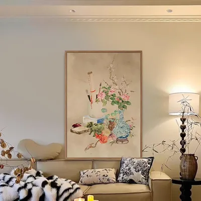Produktbild von Bilder für Innenräume Chinesisches Wandbild Chinesische Dekoration Design Wandbild Bilder für Wohnzimmer Wandbild 90*120cm /ZSWFZH/