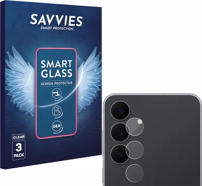 Produktbild von 3x Savvies Schutzglas Folie für Samsung Galaxy S25 FE Enterprise Edition (NUR Kameraschutz) 9H Panzer Schutzfolie Glas Displayschutz klar transparent