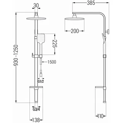Obrázok produktu pre Mexen Q62 sprchový stĺp, biela - 798626295-20