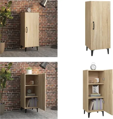 Zdjęcie produktu dla vidaXL Kredens dąb sonoma 34,5x34x90 cm materiał drewnopochodny - Kredens - Kredensy - Szafka - Szafka do przechowywania
