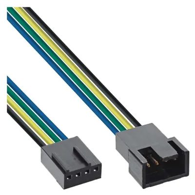 Produktbild von InLine Lüfterkabel Verlängerung PWM, 4pol Molex Stecker / Buchse, 0,30m, 0,3 m, Stecker, Buchse, Mehrfarbig, 300 mm, 9 g