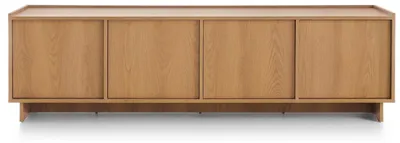 Produktbild von TV-Lowboard SUNA 195 cm Fernsehtisch Karamell Eiche 4 Türen Push-To-Open