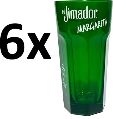 Produktbild von El Jimador mit Margarita Rezept Aufdruck auf Gläsern - 6x Gläser 4cl geeicht Glas Tequila Longdrink Glas 300 ml 2cl/4cl Cocktail