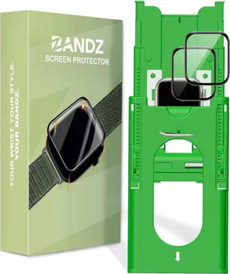 Produktbild von Bandz Tempered Glass Screen Protector (2er Pack) 46mm mit Premium-Installationswerkzeug - geeignet für Apple Watch Series 10/11 (46mm) - Klar - Kratzfest - Blasenfrei