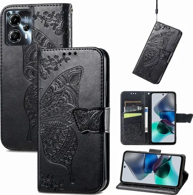 Produktbild von König Design Hülle kompatibel mit Kunstleder Handyhülle - Handy Case Schwarz