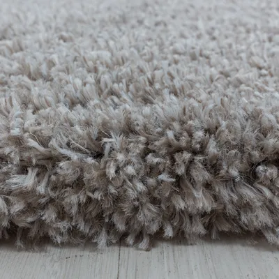 Produktbild von Fluffy Shaggy teppich hochflor rund Ø 160cm beige