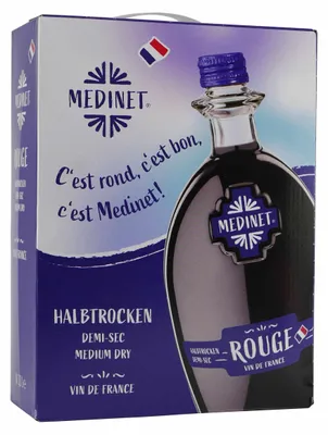 Produktbild von Medinet Rouge -halbtrocken- 3,0L BIB