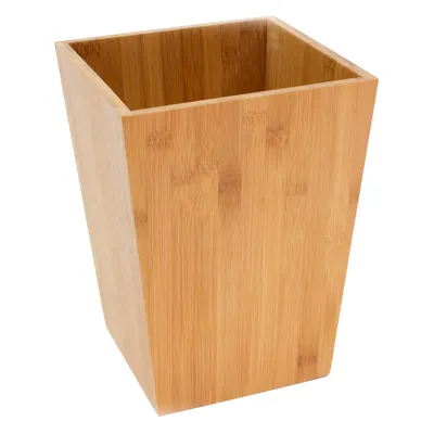 Zdjęcie produktu dla Bambusowy kosz na śmieci MSV - 10 litrów - 26,5 x 20 x 20 cm