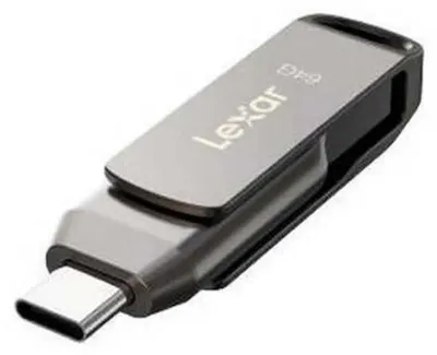 Produktbild von Lexar JumpDrive LJDD400064G-BNQNG, 64 GB, USB Typ-C, 3.2 Gen 1 (3.1 Gen 1), 130 MB/s, Drehring, Grau