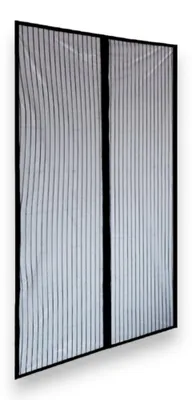 Image de Moustiquaire à rideau magnétique noire pour l'extérieur et l'intérieur - 120 x 250 cm