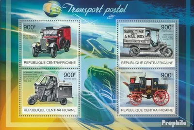 Produktbild von Briefmarken Zentralafrikanische Republik 2012 Mi 3837-3840 Kleinbogen (kompl. Ausgabe) postfrisch Posttransport
