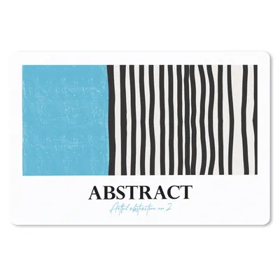 Produktbild von MuchoWow® Schreibtischunterlage Blau - Design - Schwarz - Weiß 60x40 cm - XXL Mauspad - Großes Mauspad