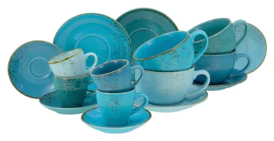 Obrázok produktu pre CreaTable, 23415, Nature Collection Aqua, sada šálok 16 ks, kamenina