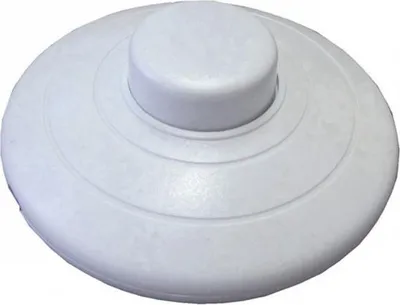 Image de Interrupteur à pied rond unipolaire 2A 250V blanc