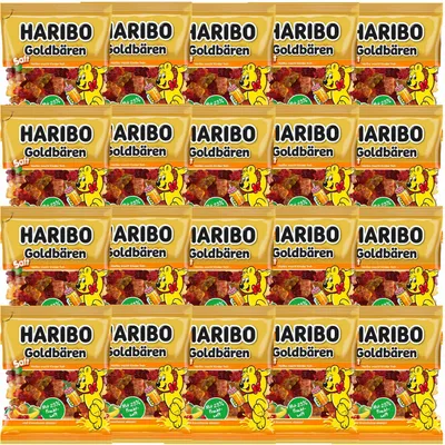 Produktbild von Haribo Saft Goldbären mit 25% Fruchtsaft VPE (20x160g Beutel)