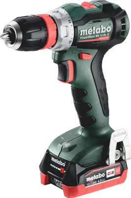 Zdjęcie produktu dla Metabo PowerMaxx BS 12 BL Q, Śrubokręt, Uchwyt pistoletowy, Bezszczotkowy, Wieszak hak, 1600 RPM, 450 RPM