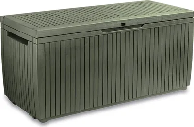 Immagine prodotto di Dmora Cassapanca Outdoor Burlington 53.5x123x57h cm Verde, Impermeabile Chiusura Lucchetto