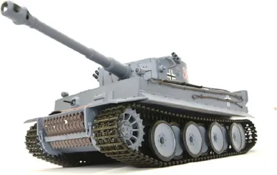 Immagine prodotto di Heng Long, Carro armato tedesco Tiger I, 1:16, grigio, fumo e suono, cambio in acciaio