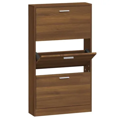 Zdjęcie produktu dla vidaXL Szafka na buty brązowy dąb 59x17x108 cm materiał drewnopochodny