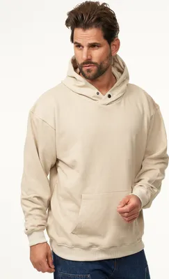 Produktbild von SOULSTAR Herren Kapuzenpullover S2OSAN Herren Oversize Kapuzenpullover mit Button Pullover Sweater