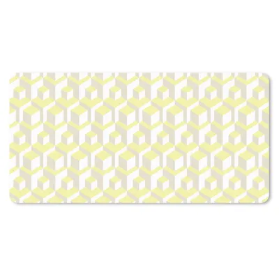 Produktbild von MuchoWow® Mauspad Mousepad Blöcke - Muster - 3D - Gelb 60x30 cm - Mousepads - Maus Mat - Pad - Mausunterlage - Nachhaltig