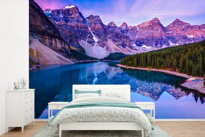 Produktbild von Fotobehang Paariger Lüftiger Himmel über Banff Nationalpark in Alberta - Breite 600 cm x Höhe 400 cm