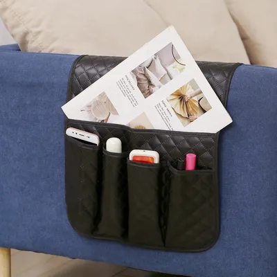 Produktbild von Famanu Armlehnen Organizer mit Aufbewahrungstasche - Schwarz