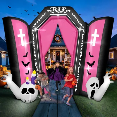Aufblasbarer Halloween-Bogen, 9 ft, Grab-Design, Outdoor