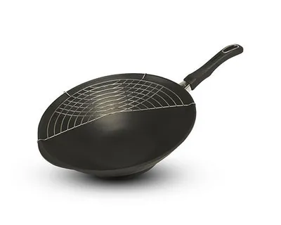 Produktbild von Gastrolux Biotan WOK Wokpfanne, 36 cm max. Durchmesser, Gusseisen/Gussaluminium, Induktionsherd-geeignet, Antihaftbeschichtung