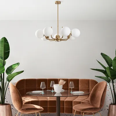 Immagine prodotto di Opviq, Antler - 13774, lampadario, oro, corpo in metallo, 74 x 74 x 30 - 70 cm