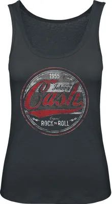 Produktbild von Johnny Cash Top Damen Rock And Roll schwarz L