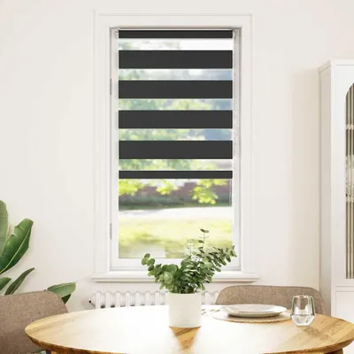 Obrázek produktu pro vidaXL Dvojitá roleta Černá 55x150 cm Šířka látky 50,9 cm Polyester