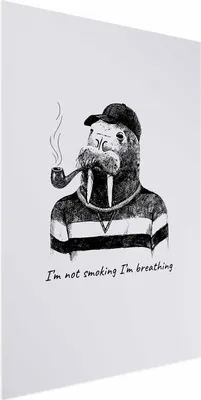 Produktbild von Posterpapier Poster - I'm Not Smoking. I'm Breathing 21x30 cm Tiere g-C-0140-ao-a
