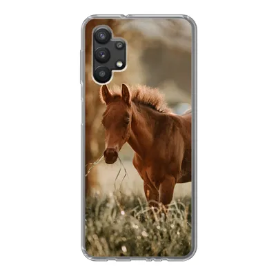 Produktbild von MuchoWow® Handyhülle Schutzhülle Hülle für Samsung Galaxy A32 5G Pferd - Licht - Wiese Silikon Softcase Handy Hülle - Softcase