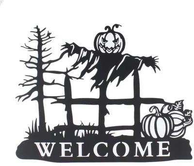 Produktbild von Dekohänger Vogelscheuche - Welcome - ca. 60 x 0,5 x 46 cm