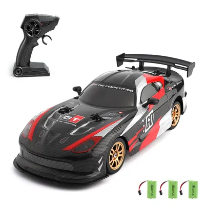 Produktbild von Fernbedienung Drift Auto 1/16 Fernbedienung Auto 2,4 GHz 4WD Fernbedienung Rennwagen Kinder Geschenk fuer Kinder Jungen Maedchen Reifen austauschbare 3 Batterie