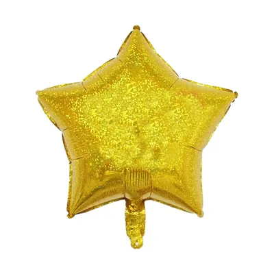 Obrázek produktu pro Folienballon Stern, Gold (glitzernd), ca. 45 cm