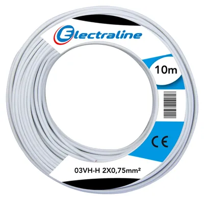 Zdjęcie produktu dla Kabel 03VH-H, 2x0,75 mm, długość 10 metrów