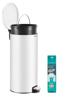 Produktbild von SONGMICS Mülleimer Küche, weiß, 30 L, mit Deckel, Softclose