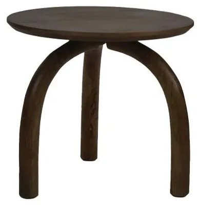 Productafbeelding van Pomax Trilo bijzettafel, donkerbruin, Ø 55 x H 50 cm